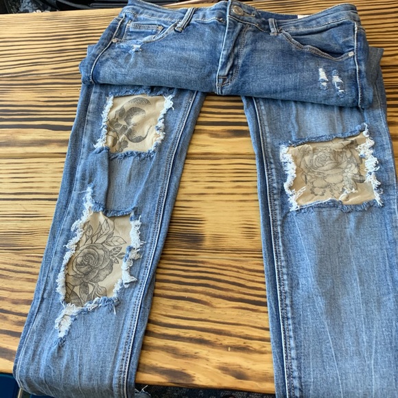 Tally Weigl Low Waist Skinny Distressed Jeans - Picture 5 of 7